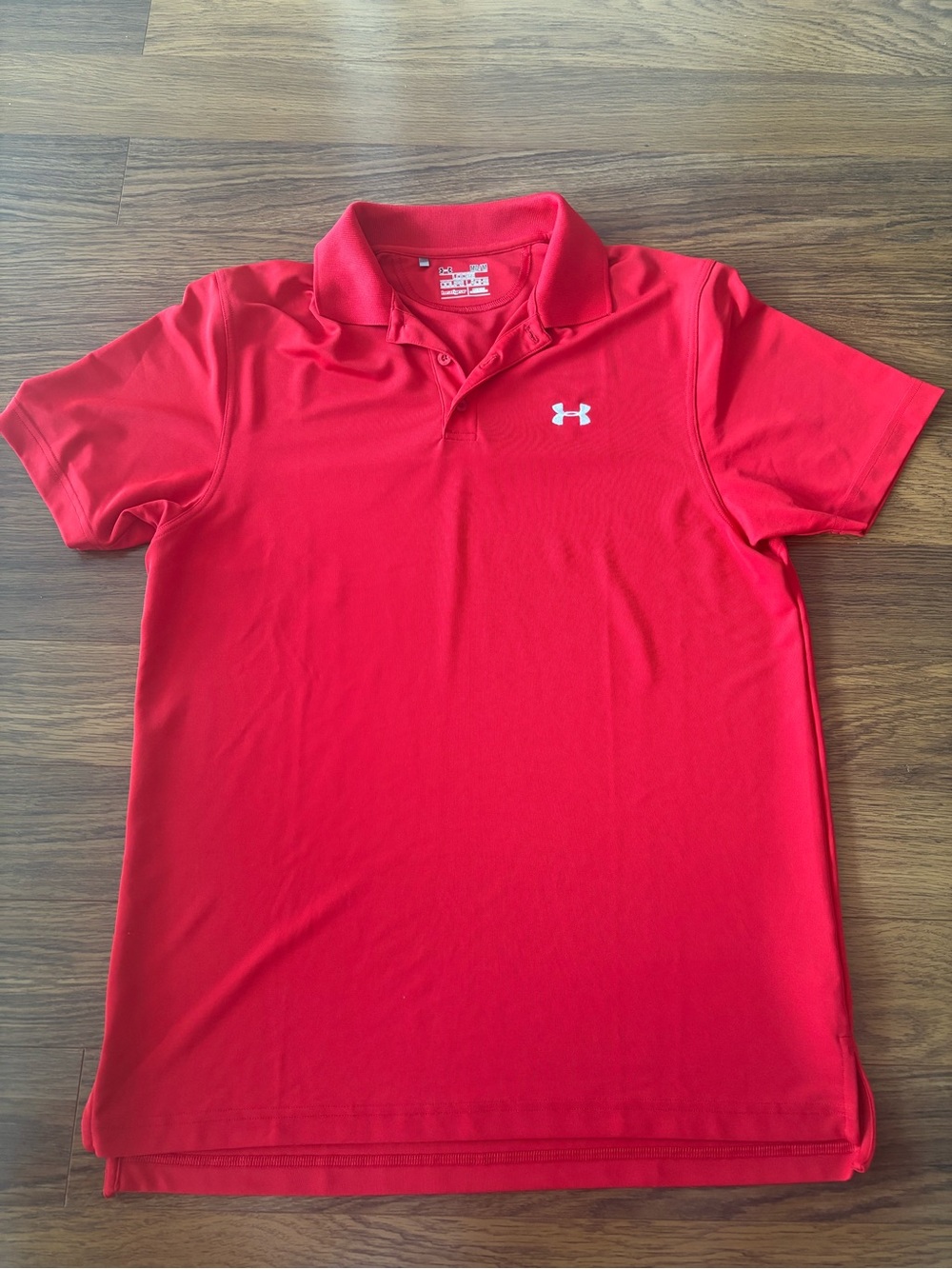 Under Armour Men’s Red Polo Shirt with White Logo